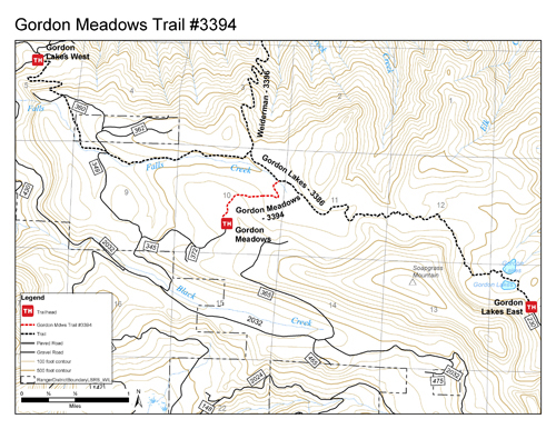 gordon meadows trail map graphic
