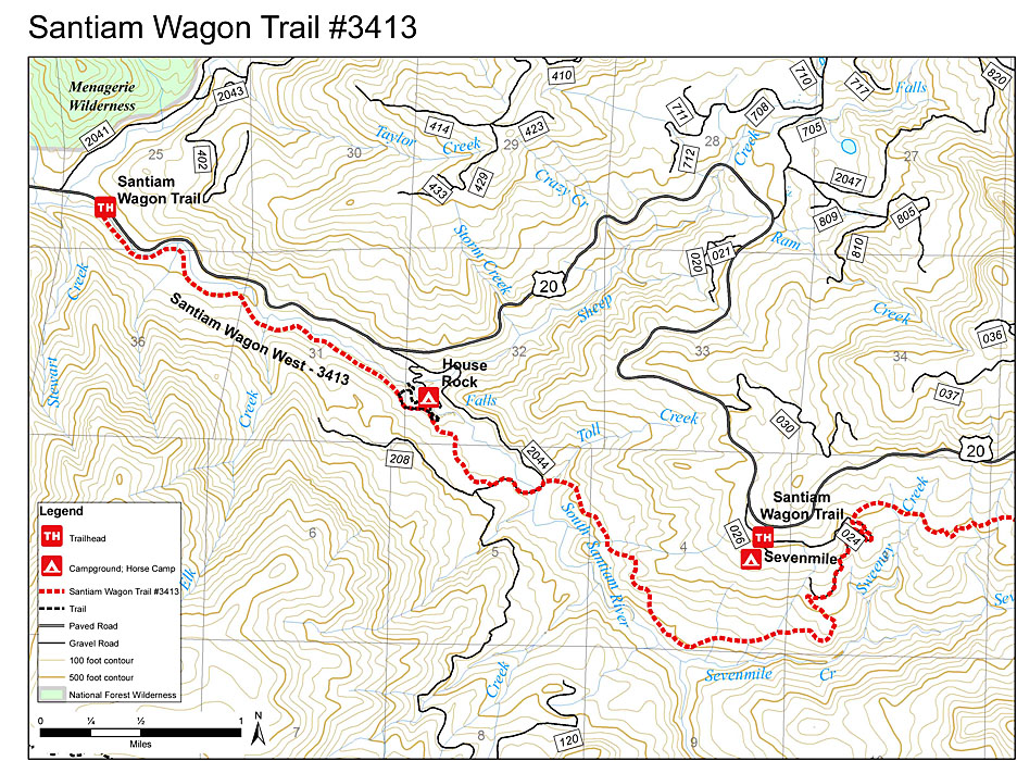 santiam wagon road map medium graphic