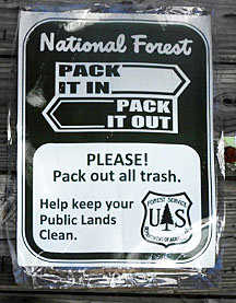 pack out sign graphic